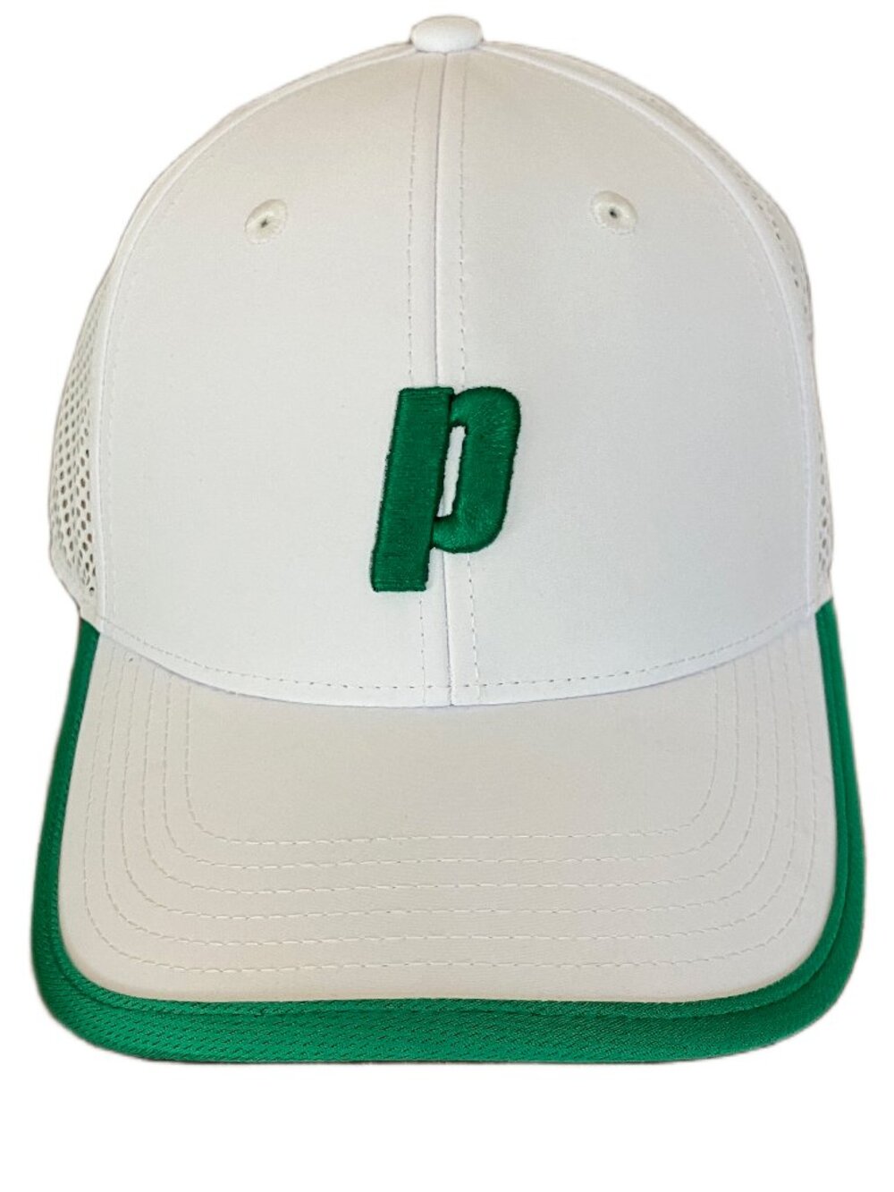 Prince Tennis Pickleball Hat White Green Trim Adjustable OS NWT $22